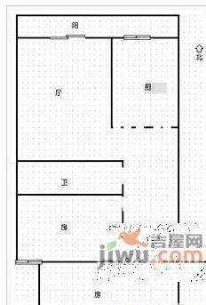 西子铭苑2室1厅1卫88㎡户型图