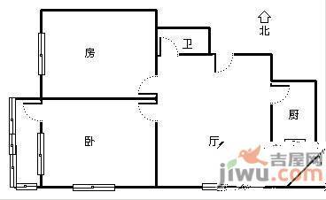 西子铭苑2室2厅2卫户型图