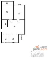 官河公寓2室2厅1卫户型图