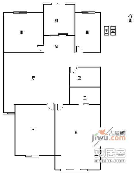 德雅花园4室2厅2卫127㎡户型图