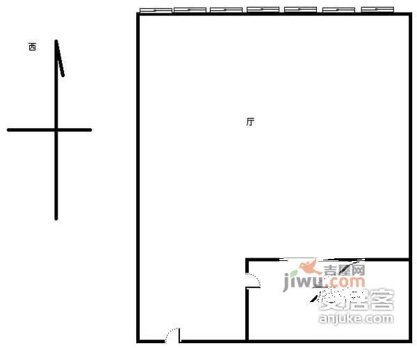 瑞祺大厦1室0厅1卫37㎡户型图