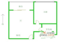 黄龙雅苑1室2厅1卫户型图