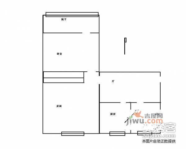 树园小区2室1厅1卫43㎡户型图