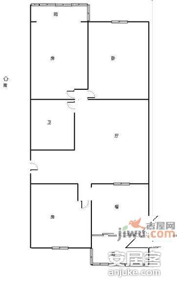 树园小区2室2厅1卫户型图