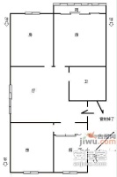 滨江家园3室1厅1卫124㎡户型图