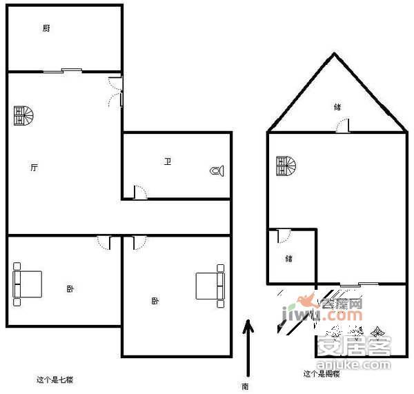 滨江家园3室2厅2卫136㎡户型图