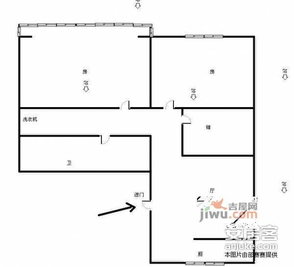 滨江家园2室1厅1卫94㎡户型图