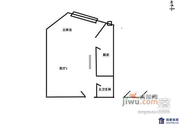 广厦绿洲吉家1室1厅1卫71㎡户型图