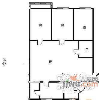 都市水乡水滟苑2室2厅1卫户型图