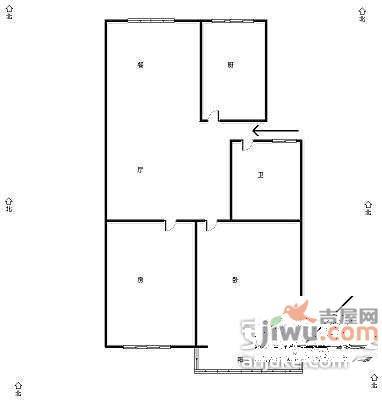 文晖园2室2厅1卫85㎡户型图