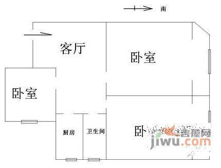 南星公寓3室1厅1卫82㎡户型图