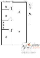 景江城市花园1室1厅1卫56㎡户型图