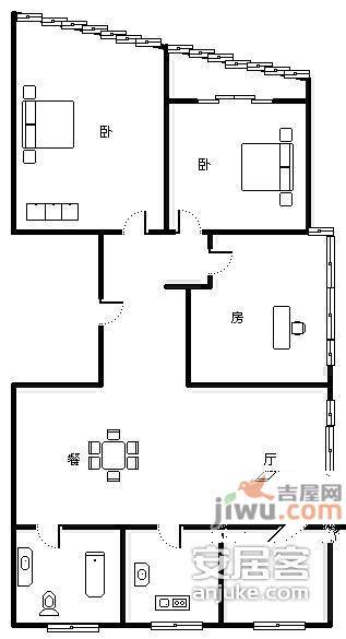 景江城市花园3室2厅2卫185㎡户型图