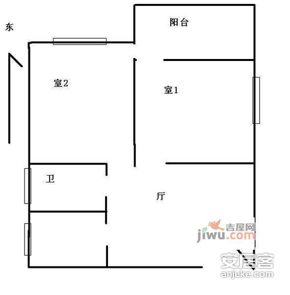 朝晖新城3室1厅1卫户型图