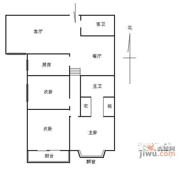 朝晖新城3室2厅2卫户型图