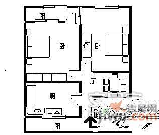 柳营花园2室1厅1卫73㎡户型图