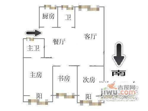 柳营花园3室2厅2卫144㎡户型图