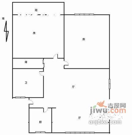 董家新村3室1厅1卫74㎡户型图