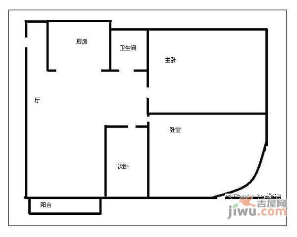 江涛阁3室2厅1卫户型图