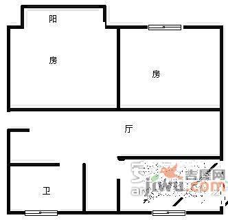 南安小区2室1厅1卫77㎡户型图