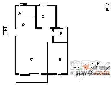 南安小区2室1厅1卫77㎡户型图