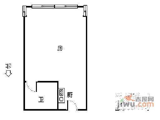 蚕花园永和坊1室1厅1卫63㎡户型图