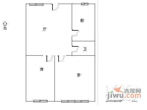 蚕花园永和坊2室1厅1卫70㎡户型图