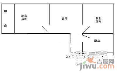 蚕花园永和坊2室1厅1卫70㎡户型图