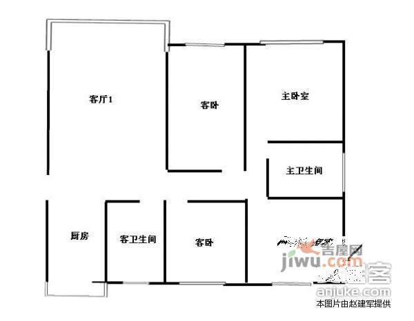 兴盛花园4室2厅2卫148㎡户型图