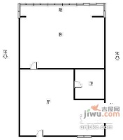 鸥江公寓1室1厅1卫40㎡户型图