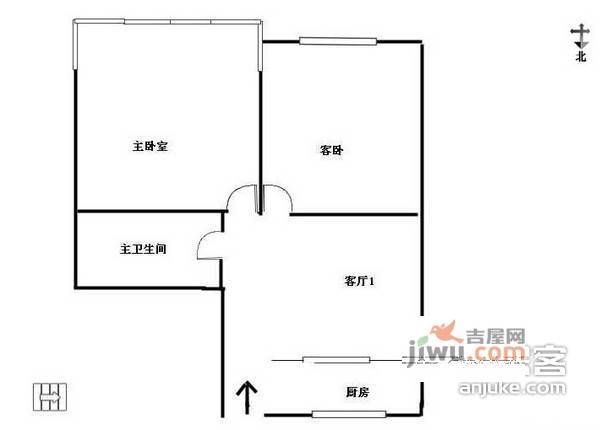 鸥江公寓2室1厅1卫144㎡户型图