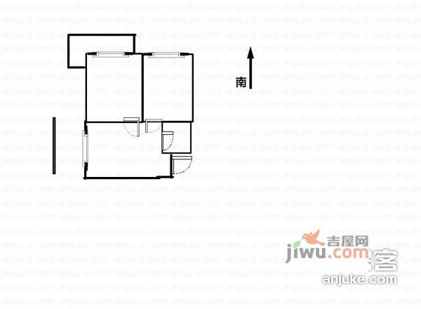 鸥江公寓2室2厅1卫80㎡户型图