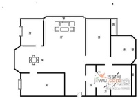 福田花园3室2厅2卫户型图