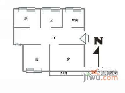 华苑公寓3室2厅2卫141㎡户型图