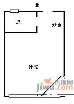 同方超级星期天公寓1室1厅1卫40㎡户型图