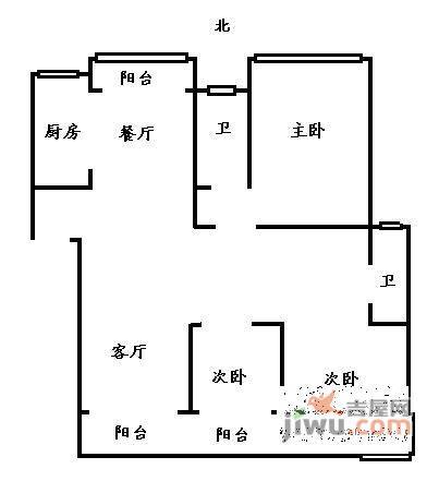 长岛之春3室2厅2卫165㎡户型图