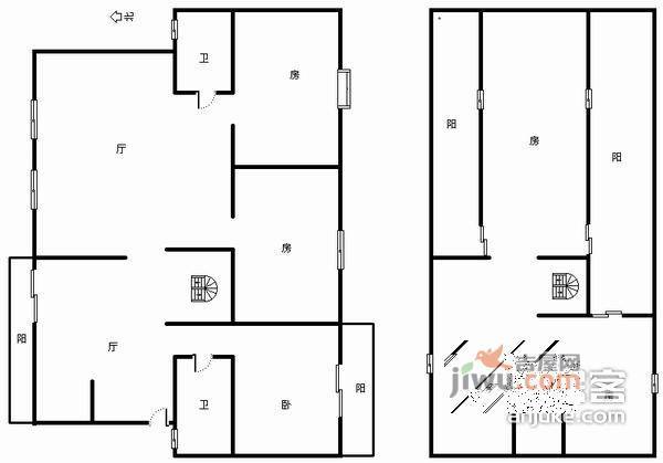 长岛之春5室2厅3卫128㎡户型图