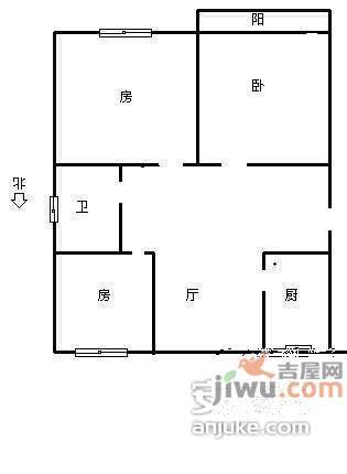 长岛之春3室2厅1卫125㎡户型图