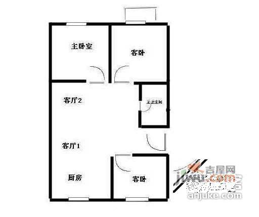 东园小区3室1厅1卫115㎡户型图