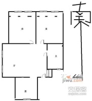 滨江新苑2室2厅1卫89㎡户型图