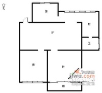 候潮公寓3室2厅1卫98㎡户型图