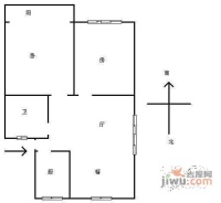 米市社区2室2厅1卫75㎡户型图