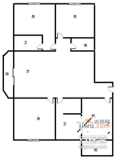 和家园5室2厅2卫194㎡户型图