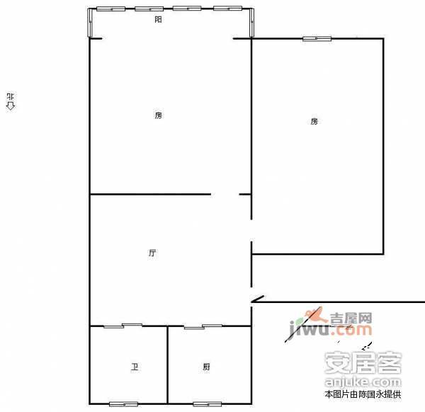 董家弄小区2室1厅1卫67㎡户型图