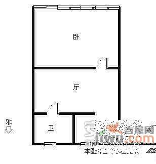 广兴新村1室1厅1卫48㎡户型图