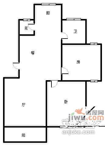 圣苑小区3室2厅1卫140㎡户型图