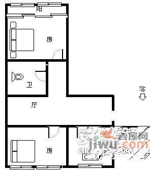 万家花园2室1厅1卫88㎡户型图