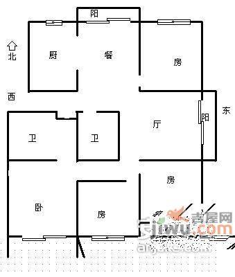 万家花园4室2厅2卫164㎡户型图