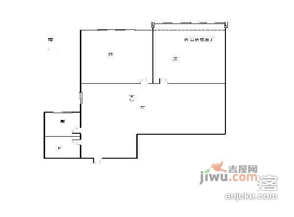 水星阁花园2室1厅1卫106㎡户型图