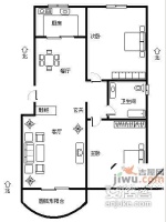 西湖花园2室2厅1卫107㎡户型图